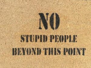 No stupid
